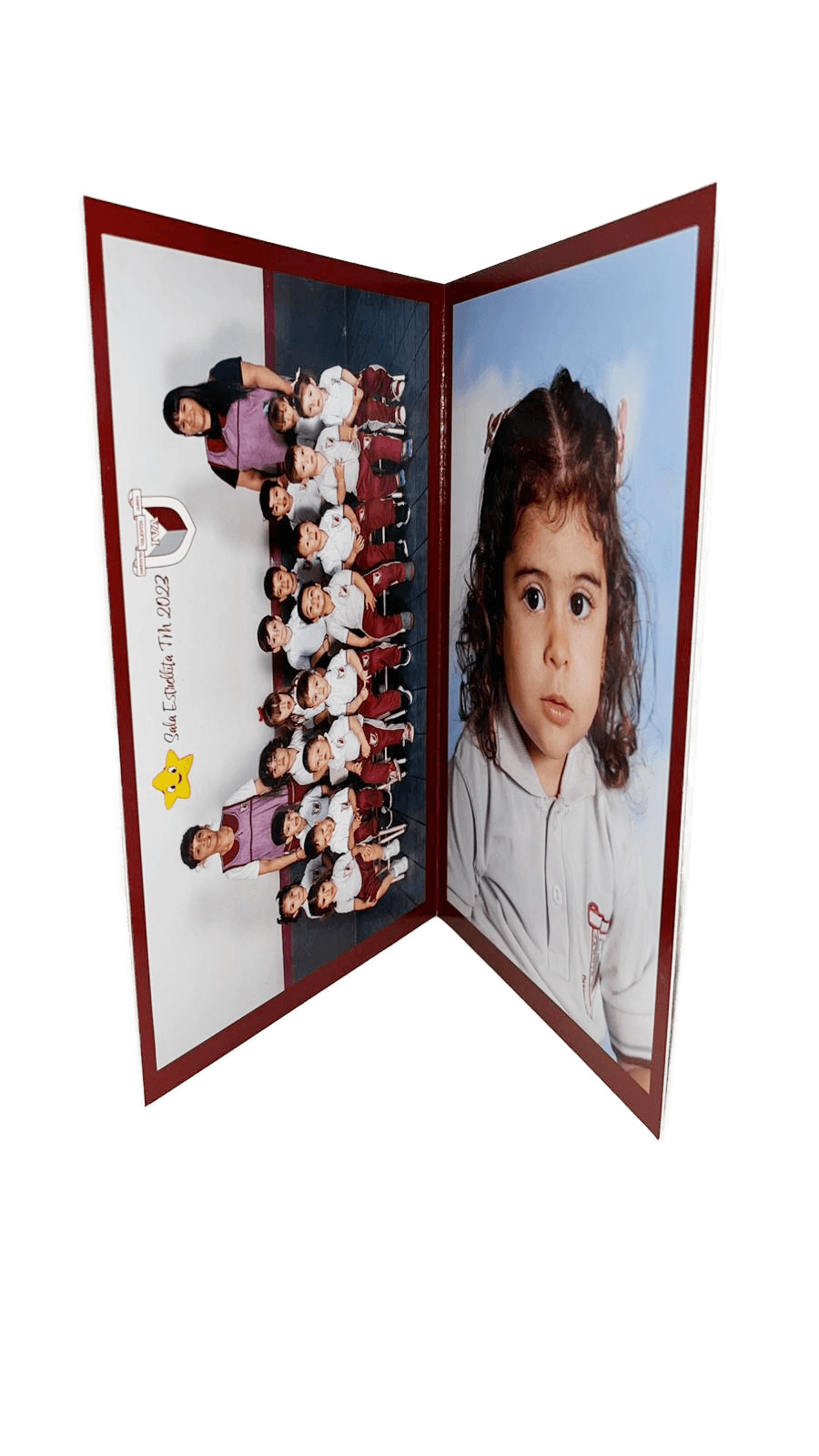 Carpeta premium díptico con tapa rígida y dos páginas internas